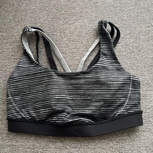 Lululemon Energy Bra Gray/black sz 6